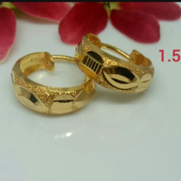 18K Gold Unique Design Earrings by 