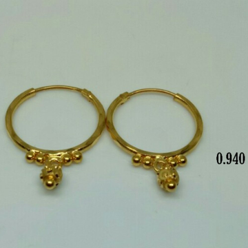18K Gold Plain Classic Earrings by 