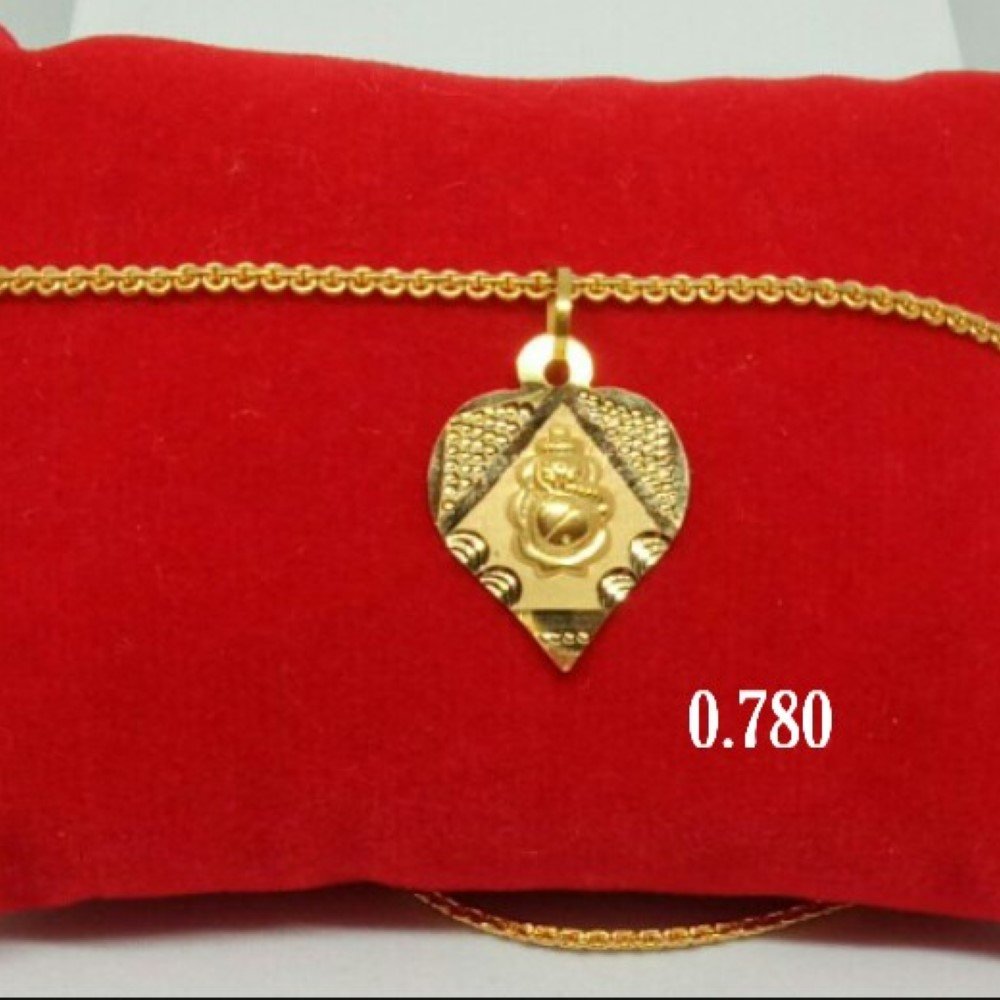 18K Gold Daily Wear Modern Pendant DJP02