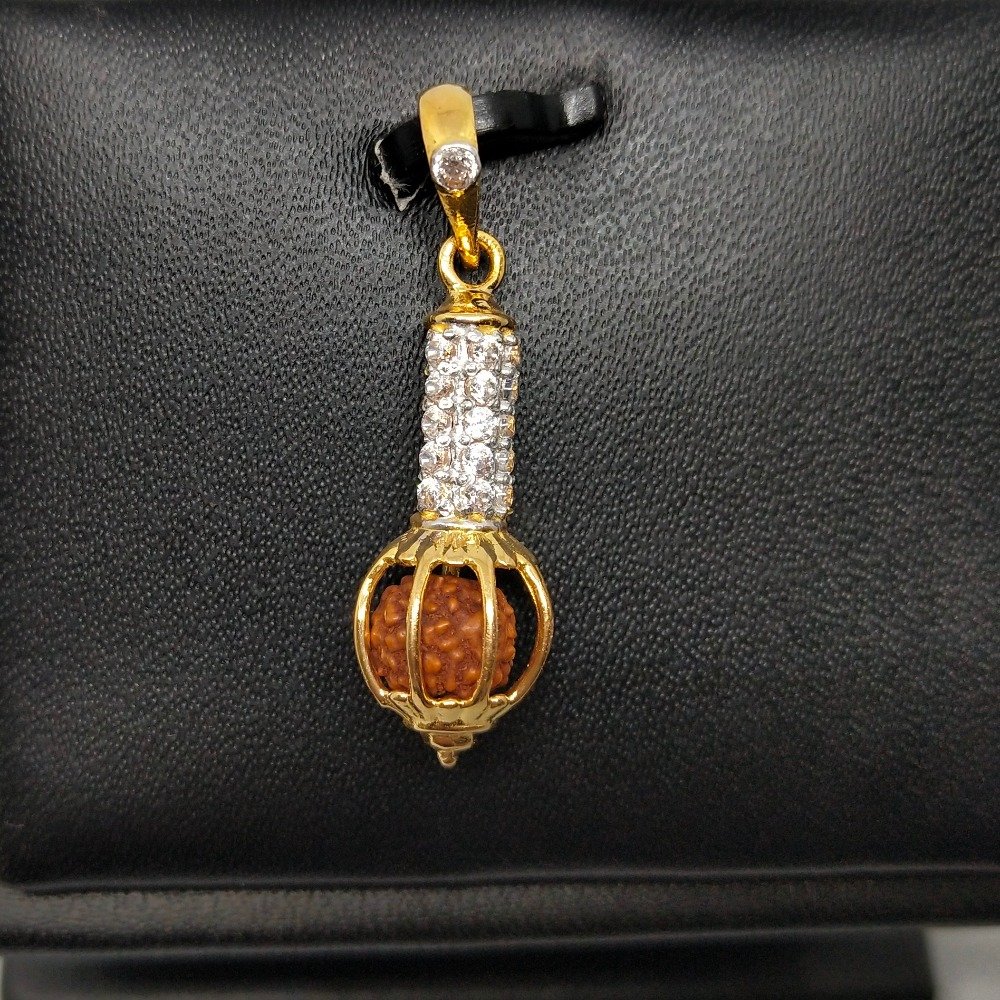 18Kt gold rudraksh pendant dj-p005