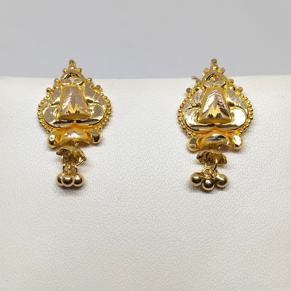 18KT gold designer earring dj-e017
