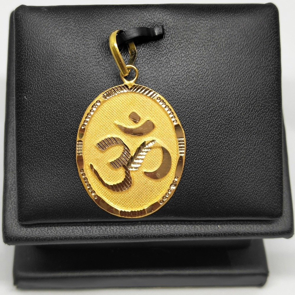 18 gold om design pendant dj-p001